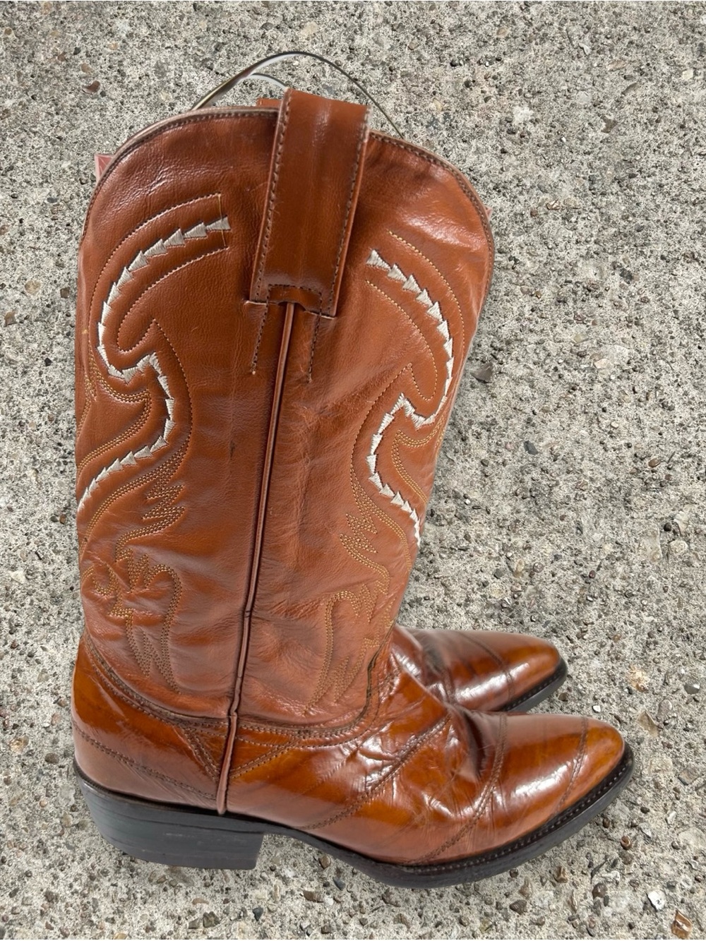 1990s vintage eel skin western boots